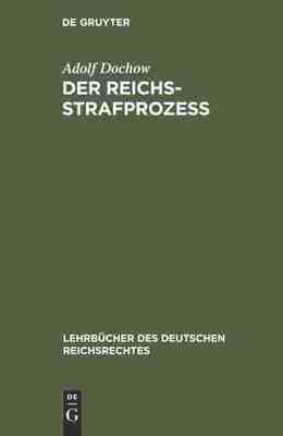 预售 按需印刷 Der Reichs Strafproze?