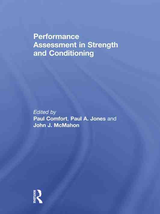 预售按需印刷 Performance Assessment in Strength and Conditioning