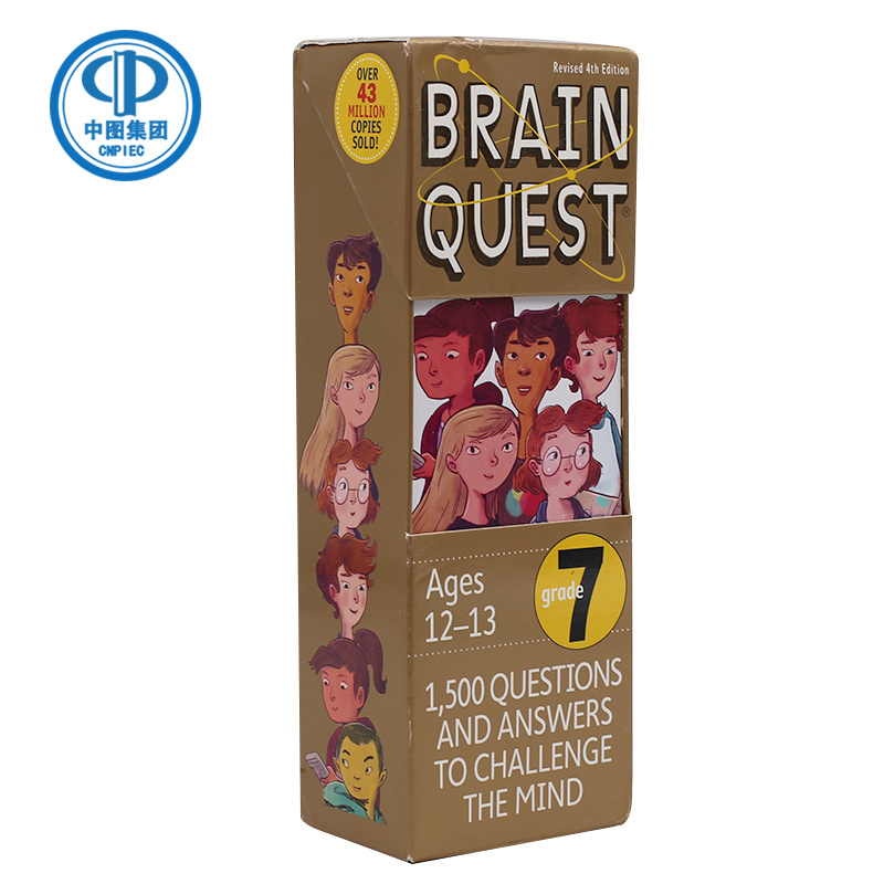Brain Quest Grade 7 英文原版 1500 Questions and Answers to Challenge the Mind 美国小学生全科练习七年级问答卡 智力开发