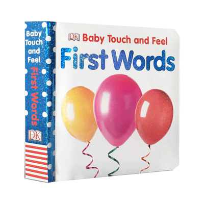 英文原版 Baby Touch and Feel First Words 初识单词 幼儿启蒙认知早教触摸纸板书 卡板书撕不烂绘本DK出版社