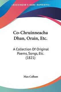 【预售 按需印刷】Co-Chruinneacha Dhan  Orain  Etc.