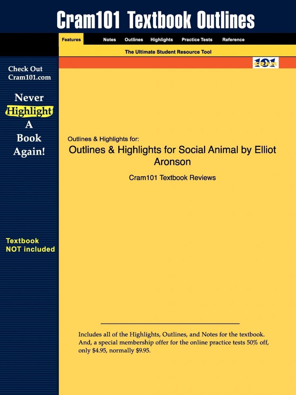 【预售 按需印刷】Outlines & Highlights for Social Animal by Elliot Aronson 书籍/杂志/报纸 原版其它 原图主图