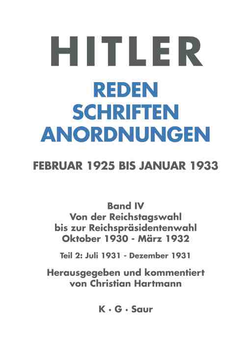 预售 按需印刷 Juli 1931   Dezember 1931 书籍/杂志/报纸 人文社科类原版书 原图主图