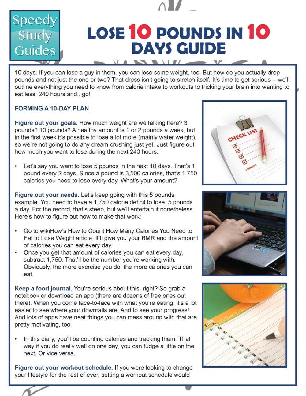 预售 按需印刷lose 10 pounds in 10 days guide  (speedy study