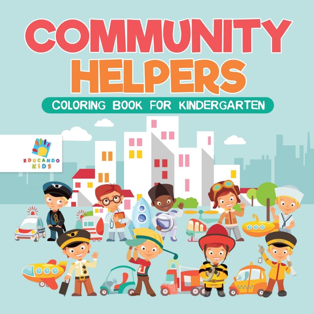 【预售 按需印刷】Community Helpers | Coloring Book for Kindergarten 书籍/杂志/报纸 儿童读物原版书 原图主图