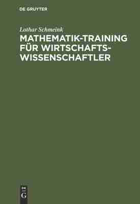 预售 按需印刷 Mathematik Training für Wirtschaftswissenschaftler