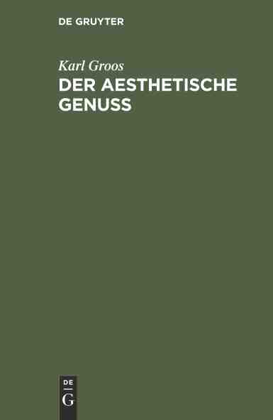 预售 按需印刷 Der aesthetische Genuss 书籍/杂志/报纸 原版其它 原图主图