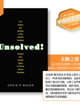 普林斯顿预售 未解之谜 Unsolved ! 英文原版   [9780691192291]