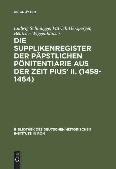 pstlichen p?nitentiarie aus der zeit pius  ii. (1458 1464)