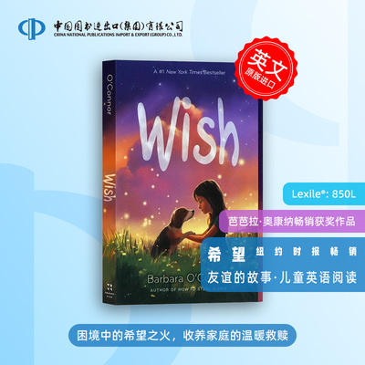 少量现货 愿望 Wish 英文原版 Barbara O'Connor 儿童文学课外阅读 狗狗温暖故事 每个人都渴望爱，但更重要的是珍惜拥有、看见爱