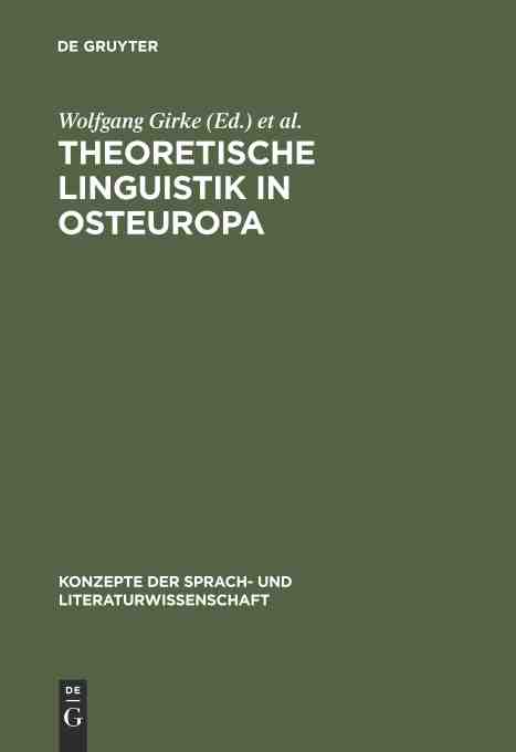 预售 按需印刷 Theoretische Linguistik in Osteuropa 书籍/杂志/报纸 文学小说类原版书 原图主图