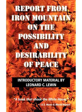 按需印刷 Report from Iron Mountain 铁山报道  Leonard Lewin 英文原版