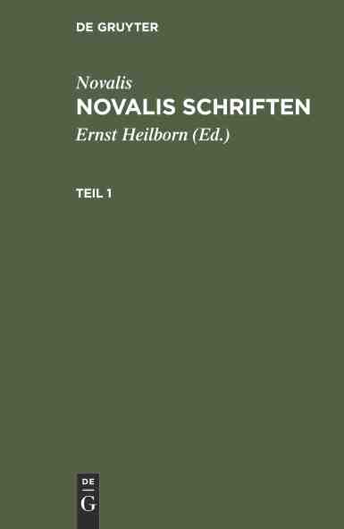 预售按需印刷 Novalis: Novalis Schriften. Teil 1