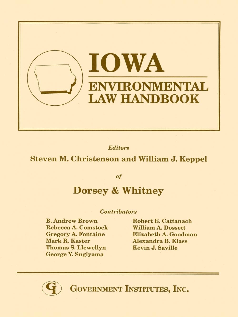 【预售按需印刷】Iowa Environmental Law Handbook