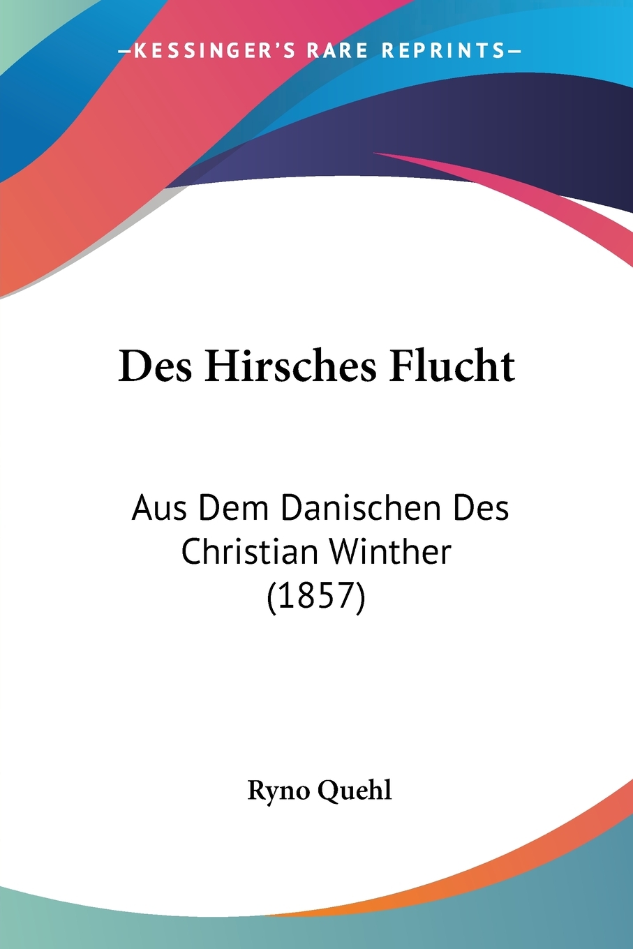 预售按需印刷Des Hirsches Flucht德语ger-封面