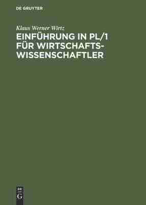 预售 按需印刷 Einführung in PL 1 für Wirtschaftswissenschaftler