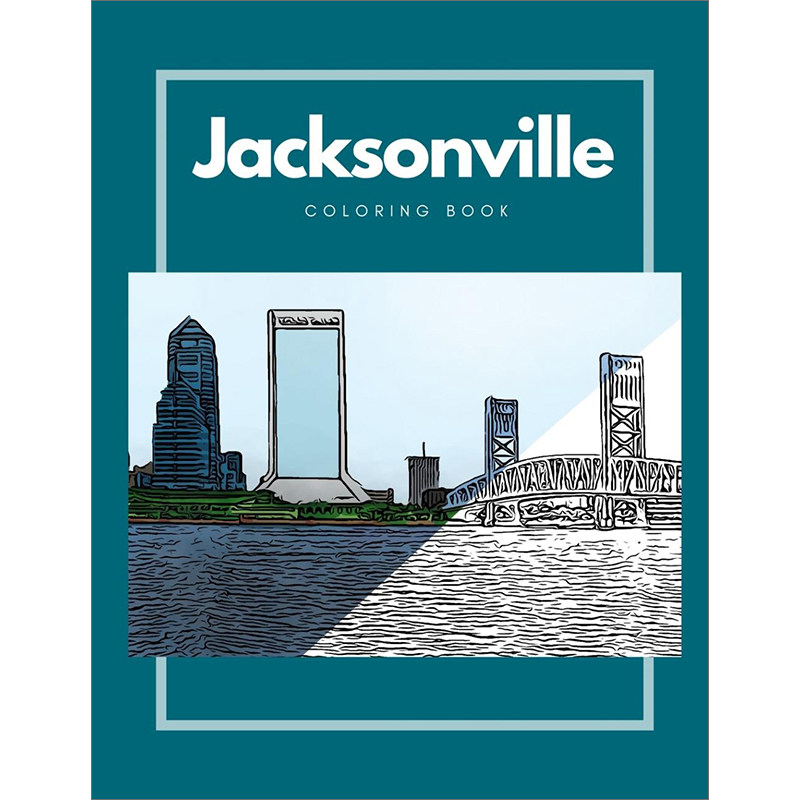预售 按需印刷  jacksonville coloring book
