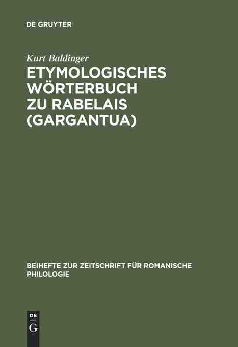 预售按需印刷 Etymologisches W?rterbuch zu Rabelais(Gargantua)