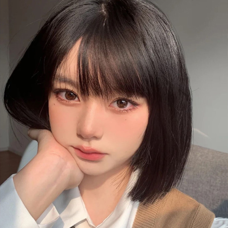 日系少女学生bobo头伪娘假发萝莉女装大佬短直发男cd变装减龄发型