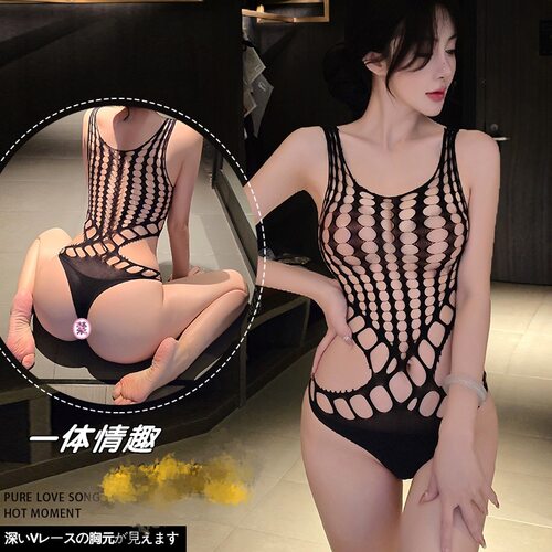 cd变装伪娘内衣性感网衣透明女装大佬镂空连体衣火辣易撕扯男丝袜