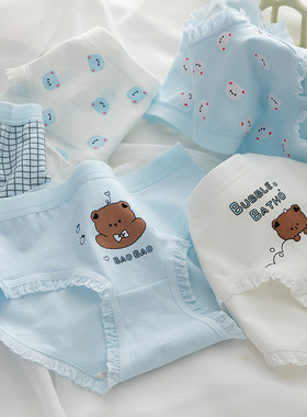 日系甜美伪娘内裤蕾丝边cd变装软妹短裤女装大佬可爱三角裤男胖次