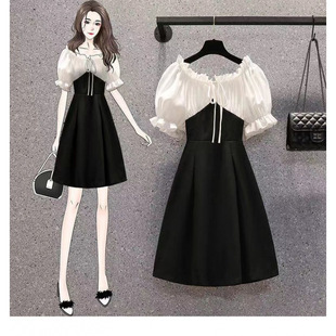 大码伪娘cd变装超仙森系裙子ts女装大佬法式赫本性感cd变装连衣裙