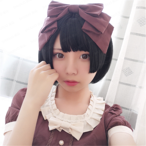 齐刘海伪娘风女装大佬波波头假发