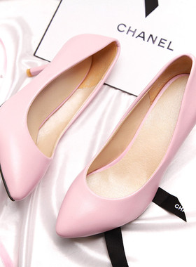 cosplay简约高跟细跟大小码43 44 45 46鞋单鞋cd变装伪娘高跟鞋