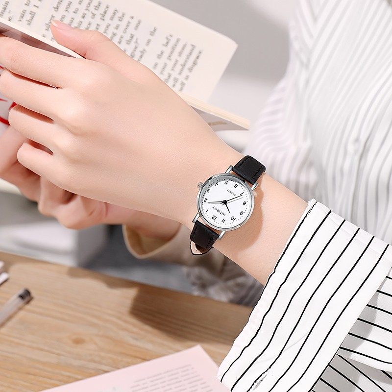 公务员学生考试专用手表男女中学生高中生简约韩版石英潮流手表