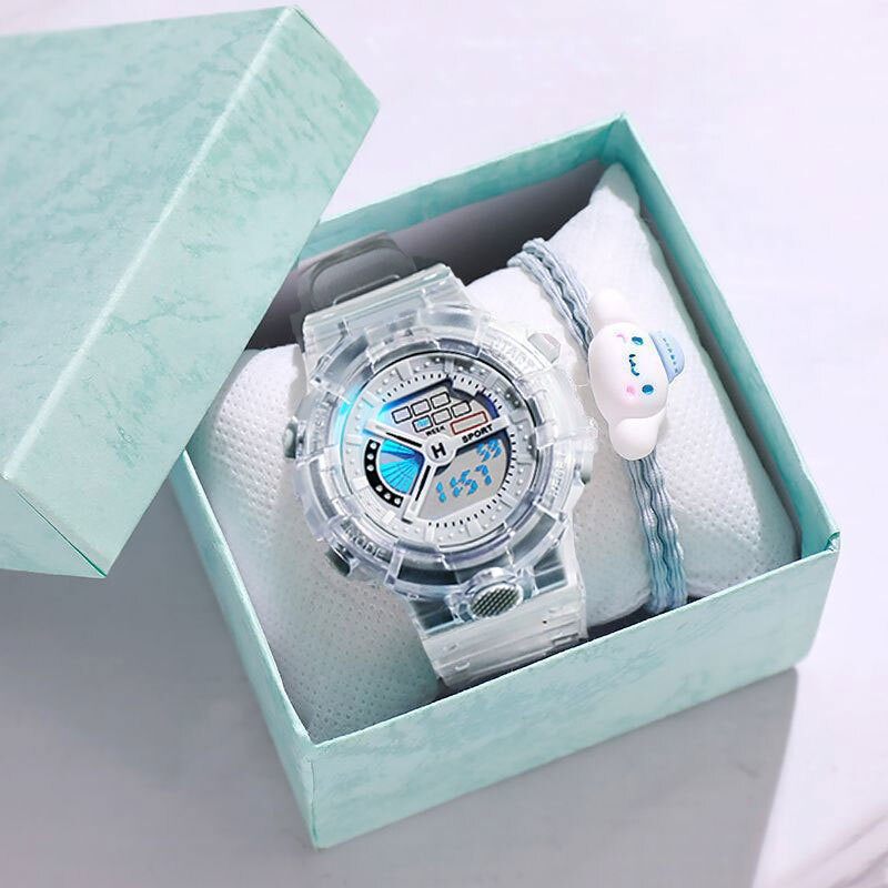 多功能儿童手表女中学生学院风时尚百搭小清新夜光小学生电子表男