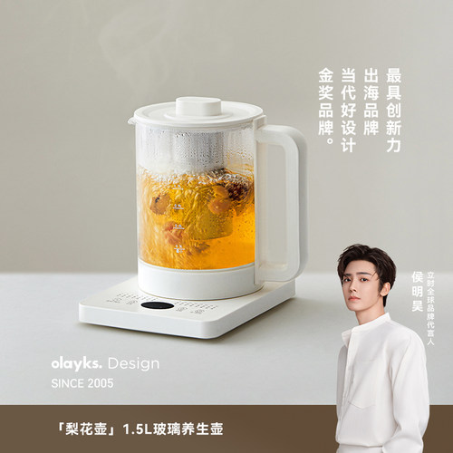 olayks家用小型全自动玻璃养生壶