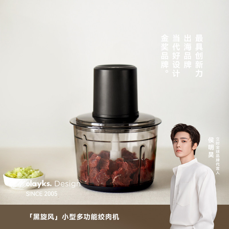 olayks立时绞肉机家用小型电动碎肉打馅蒜泥多功能全自动搅拌机