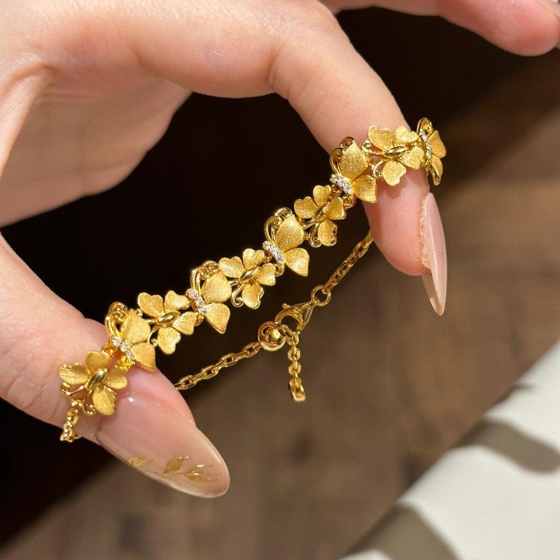 法式轻奢意大利复古手工拉丝蝴蝶纷飞手链气质时尚百搭新款潮手饰,饰品/流行首饰/时尚饰品新,手链,淘宝优惠券,粉丝福利购,淘宝优惠卷