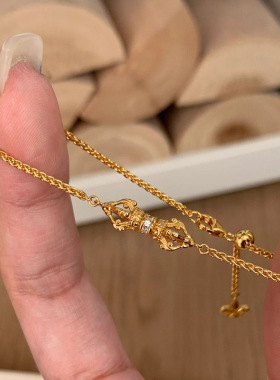 绝美！不掉色金刚杵手链