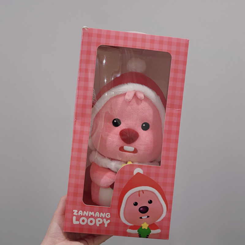 韩国代购Loopy粉海狸公仔玩偶