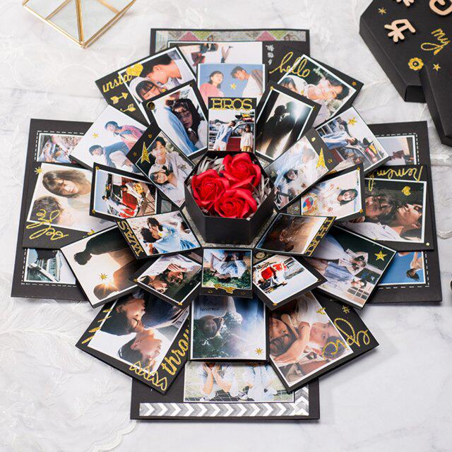diy surprise love explosion box gift for anniversary scrapbo