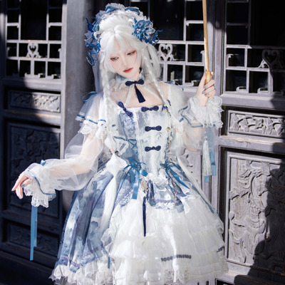 lolita原创洋装浮云堆上中华风