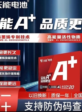 宁波原装天能电池以旧换新电车电瓶48v20A60v20A72v20A新能源叉车