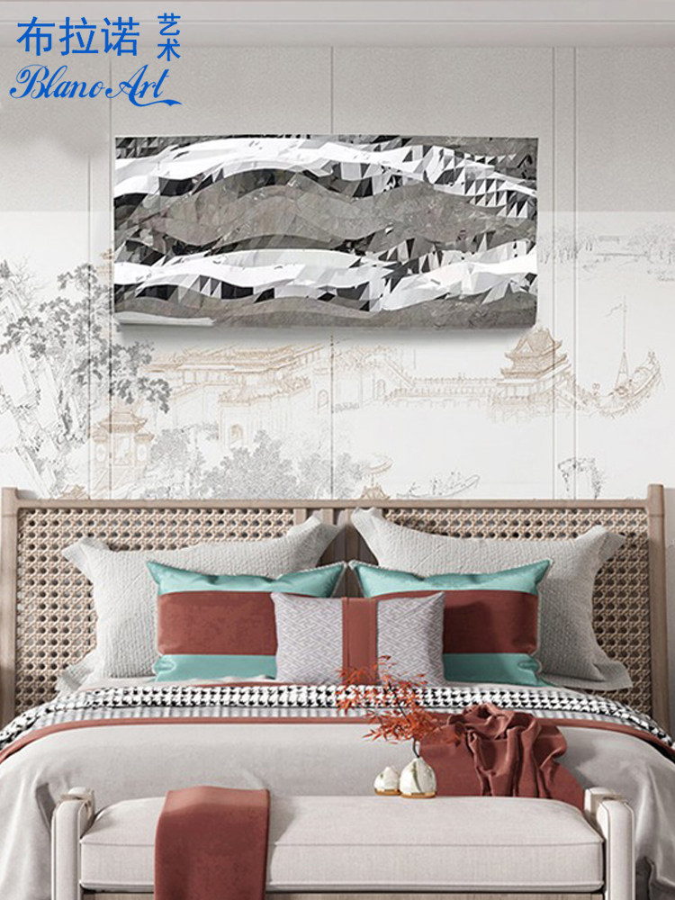 거실 벽 장식 소파 배경 벽 장식 새로운 벽 스테인레스 스틸 호텔 빌라 판매 사무실 모델 룸 벽 장식