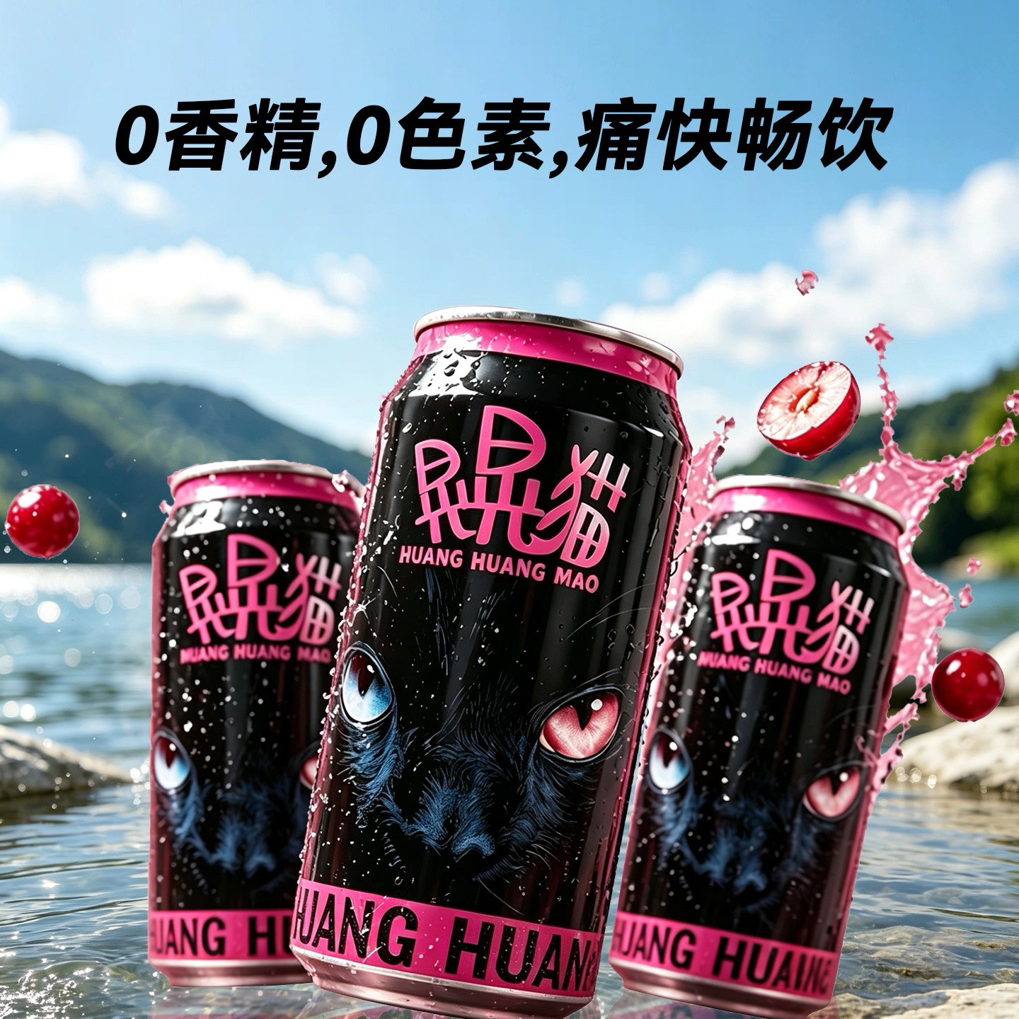 厂家官方正品麦克雷晃晃猫蔓越莓气泡风味果酒风味莫斯卡托调制酒