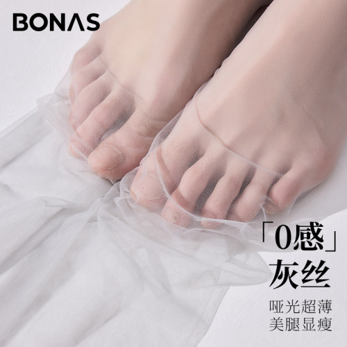 灰色丝袜女薄款防勾丝高透灰丝