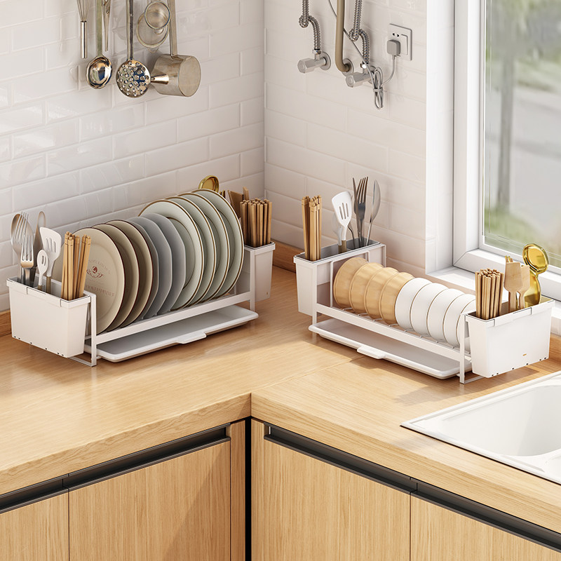 厨房置物架沥水碗碟架水槽上方小户型单层碗架水池碗筷碗盘收纳架