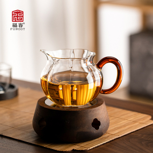 福容福韵玻璃公道杯高硼硅耐高温家用泡茶过滤单个茶具分茶器茶海
