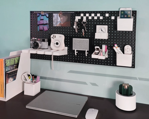 Пещерная панель на стенах Стена хранения хранения, игровой рабочий стол с творческим декоративным ручным каркасом DIY пластик