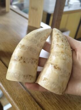 竹卦手工成品老竹卦羊角竹根圣杯一对竹根卦可选货支持订做