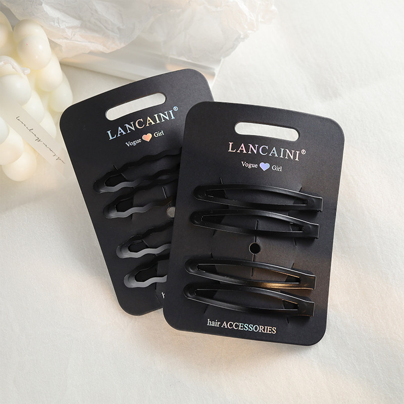 夹子头饰发夹女2022年新款简约黑色bb夹头小卡子碎发发卡边夹侧边