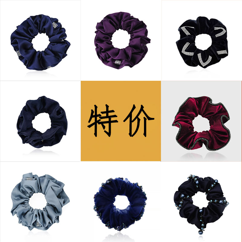 发绳丸子头发圈发饰欧根纱布圈