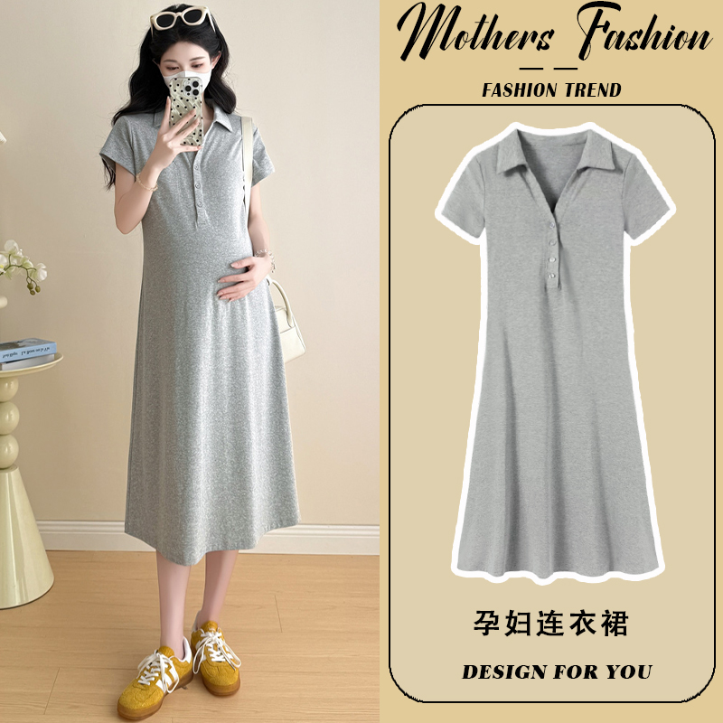孕妇连衣裙夏季2025新款韩版减龄