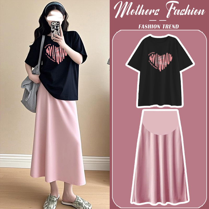 孕妇连衣裙套装夏2025新款