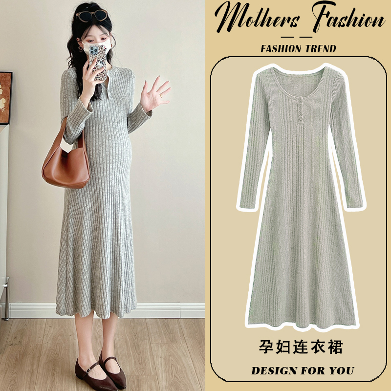 孕妇连衣裙2025新款一件穿到生